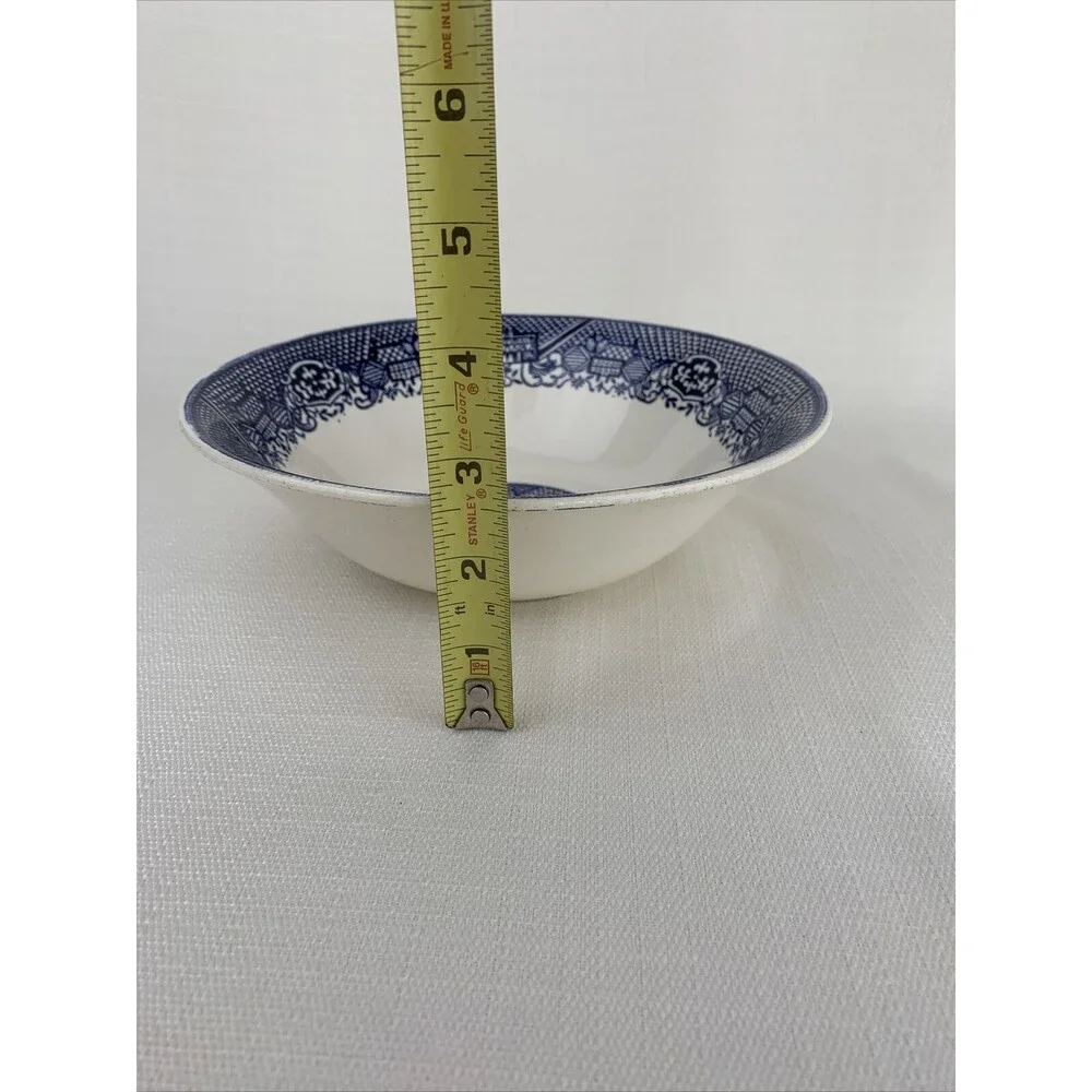 Royal Cuthbertson China (USA) Willow‎ Ware Blue Round Serving Bowl